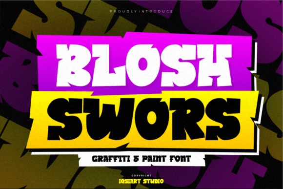Blosh Swors: A Bold Display Font for Standout Digital Branding