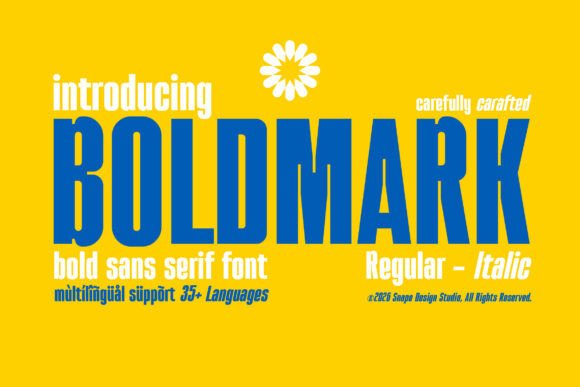 Boldmark: A Bold Sans Serif Font for Handmade Brands