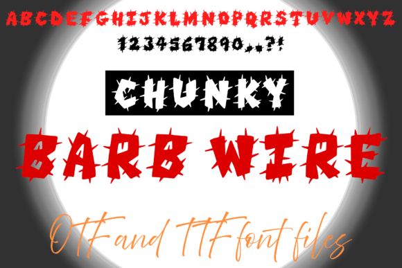 Chunky Barb Wire: A Display Font with Grit and Grace