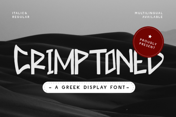Crimptoned: A Greek-Inspired Display Font That Elevates Real Branding