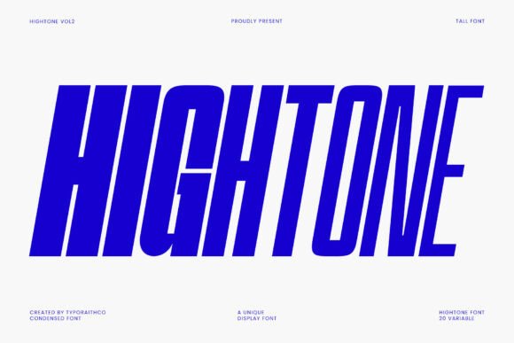 Hightone Family: A Bold Sans Serif Display Typeface for Editorial Impact